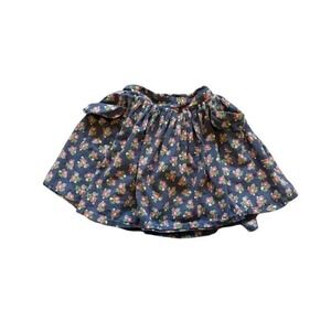 Mini Boden Girls Floral Skirt Blue Pink Green Size 5-6Y
